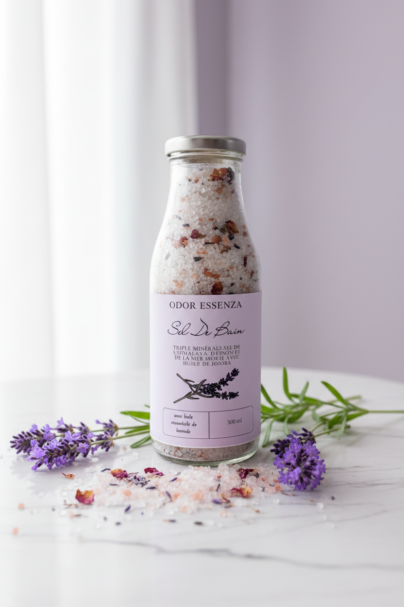 Lavender bath salt , sel de Bain , hymalaya Epson , sel de mer morte jojoba huile lavande