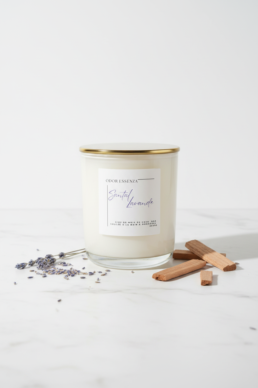 Sandalwood & Lavender Scented Candle