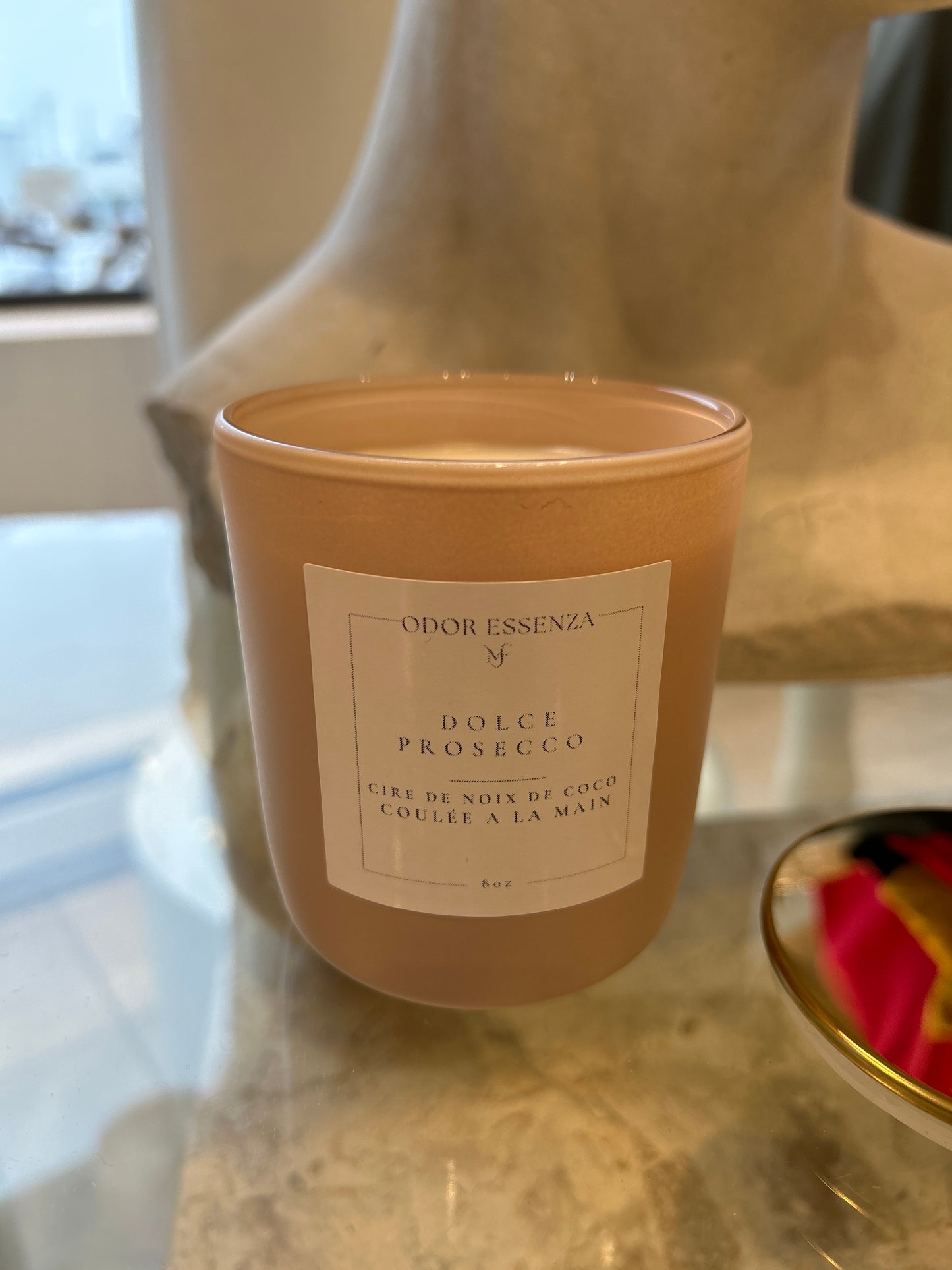 Bougie parfumée non toxic prosecco cire de noix de coco