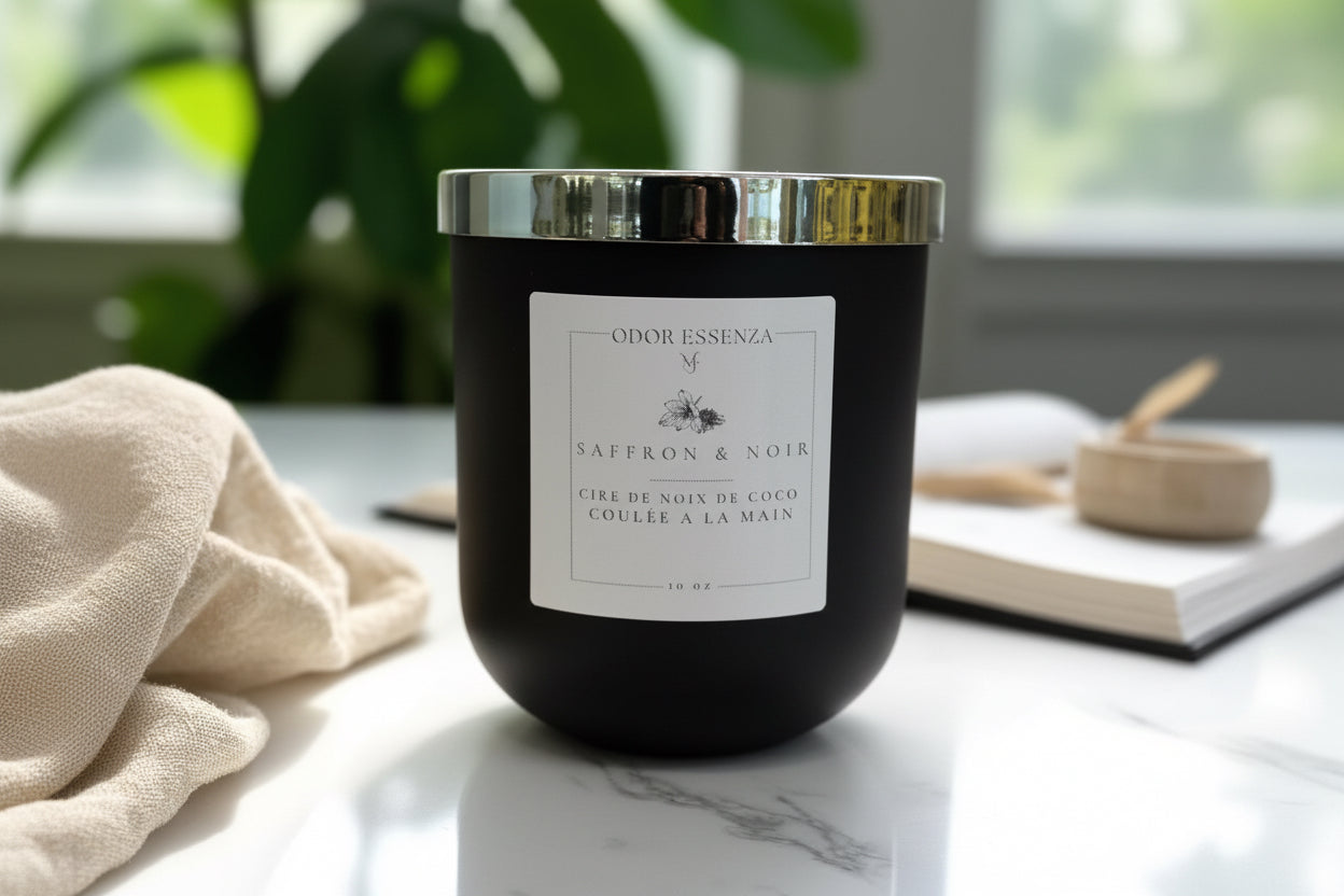 Saffron Noire Bougie parfumée artisanale