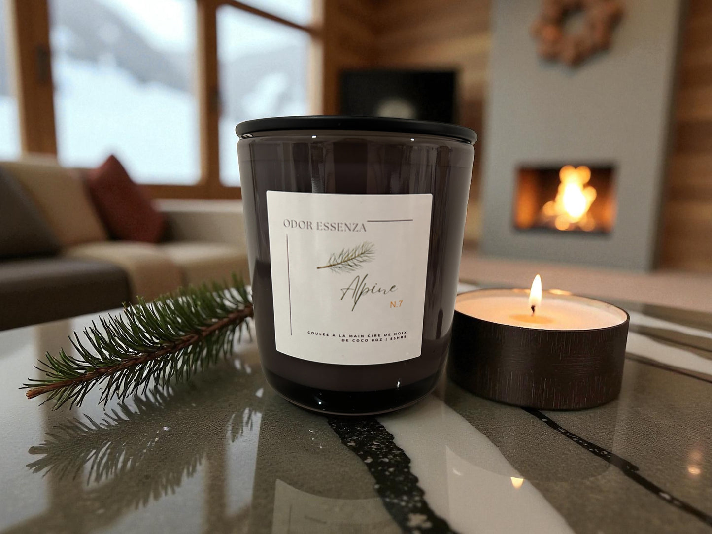 Bougie parfumée artisanale Alpine N°7