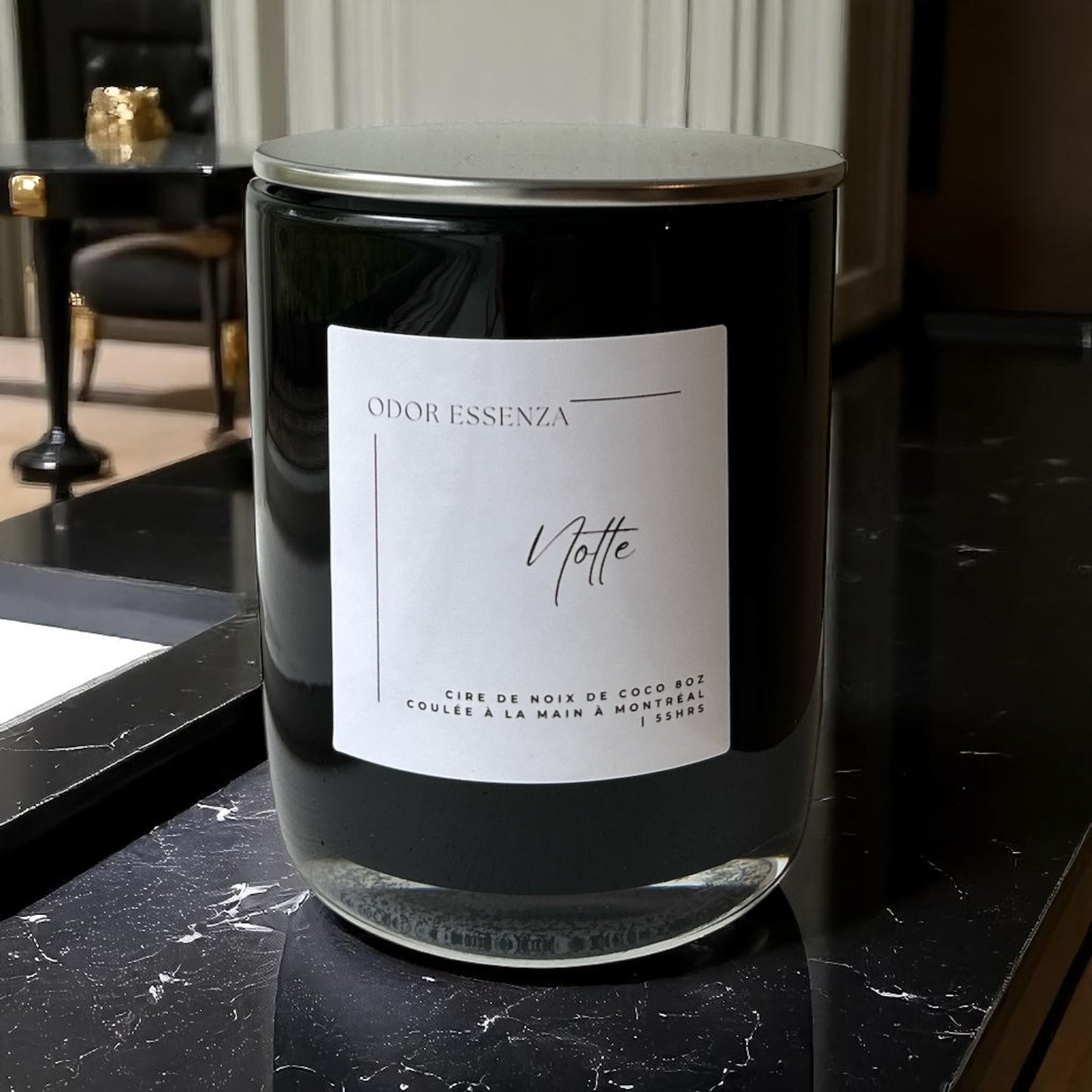 Notte , Bougie parfumée artisanale