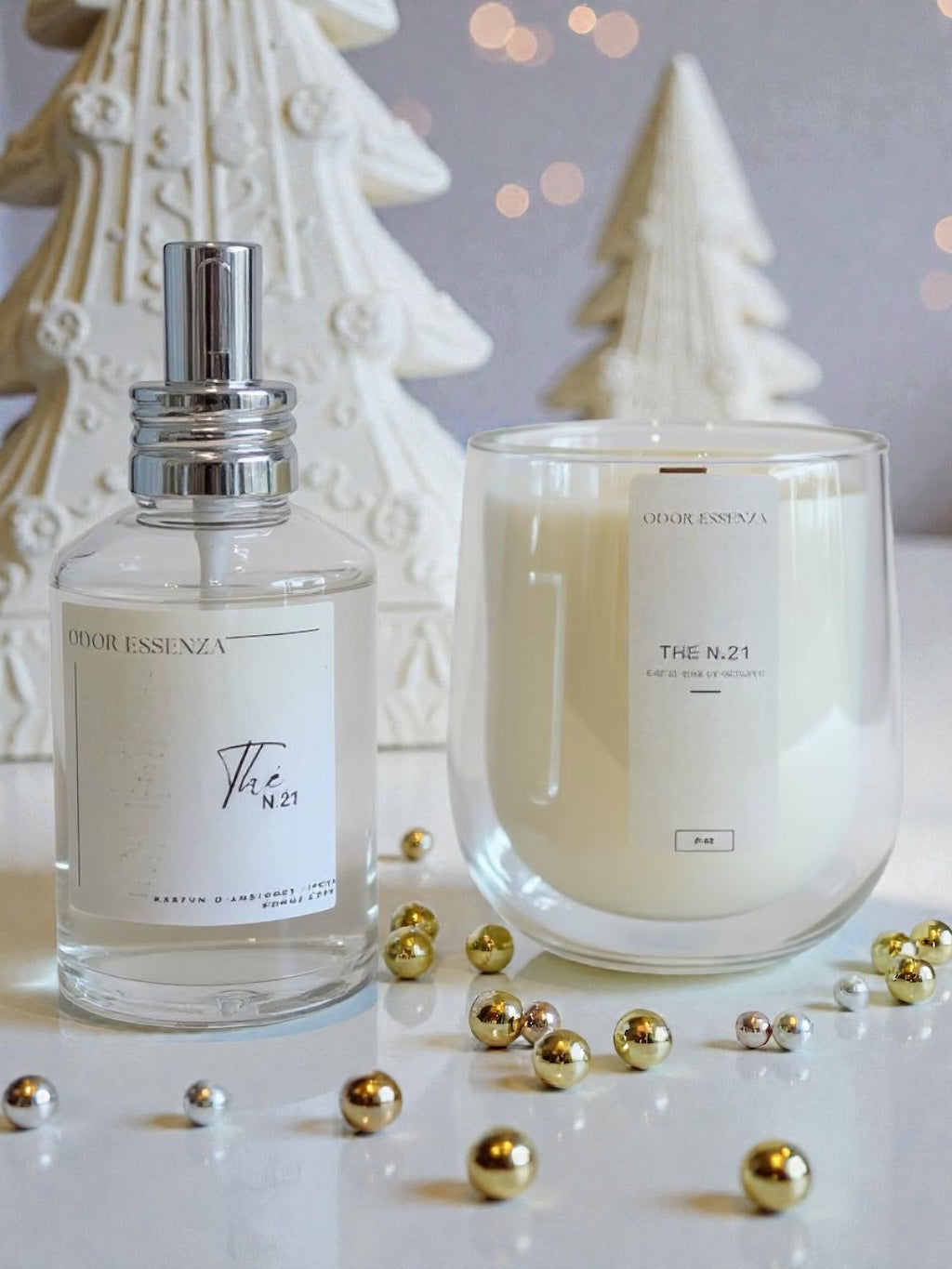 Coffret cadeaux Thé n.21 Bougie  parfumée. & Parfum Ambiance