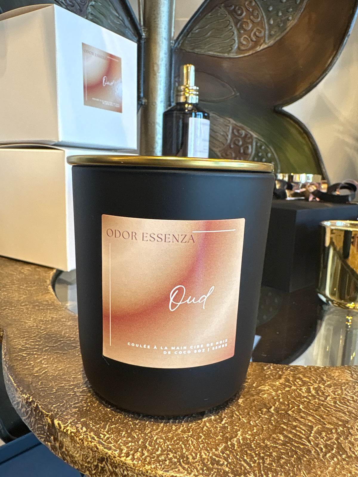 BOUGIES parfumée artisanale  Oud Essence