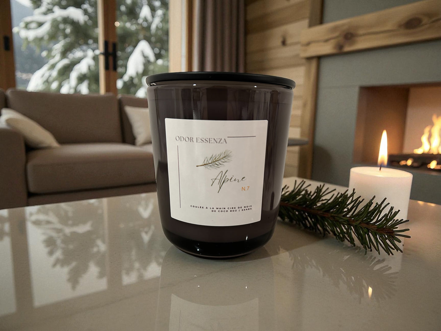 Bougie parfumée artisanale  Alpine N°7